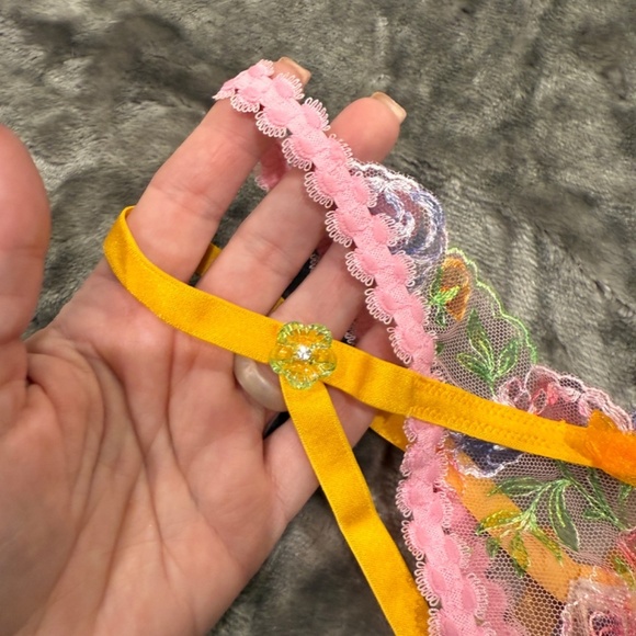 New! For Love And Lemons Sorbet Rose Panty pink orange 31262 - Picture 9 of 14